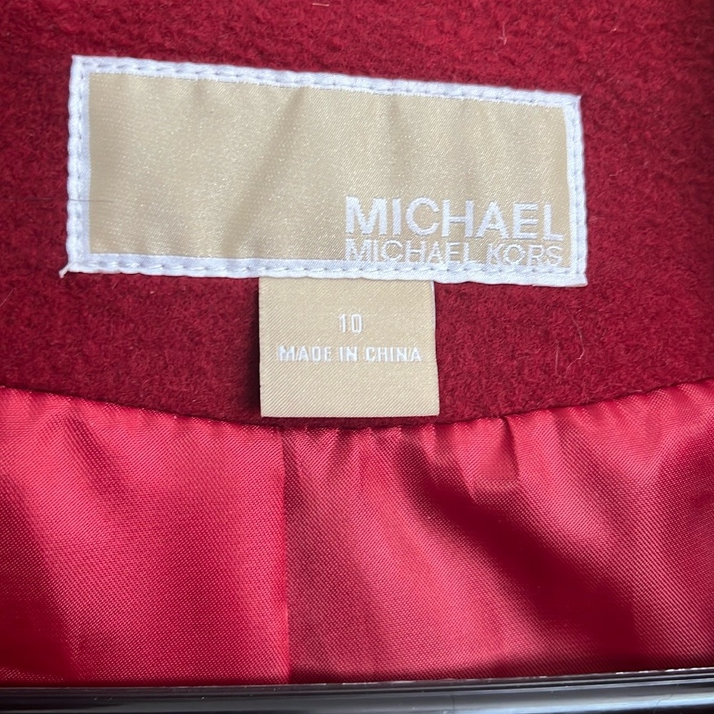 Beautiful red Michael Kors wool Pea Coat.